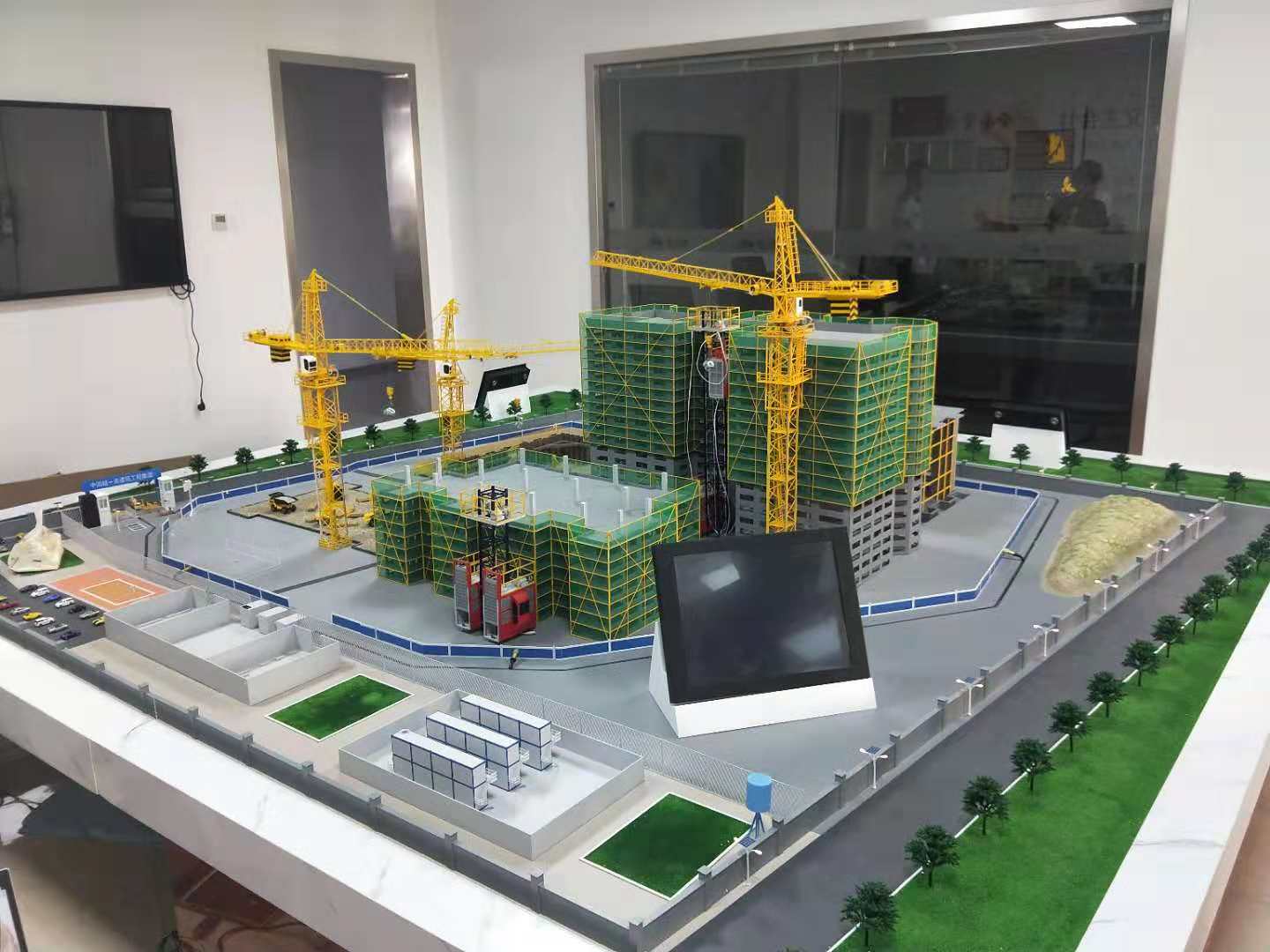 郧西县建筑施工场景模型